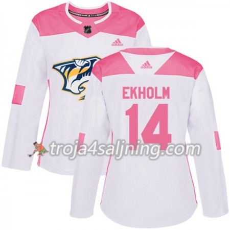 Nashville Predators tröja Mattias Ekholm 14 Vit 2017-2018 Adidas Rosa Fashion Authentic - Dame NHL Tröjor Nashville Predators tröja Mattias Ekholm 14 Vit 2017-2018 Adidas Rosa Fashion Authentic - Dame NHL Tröjor